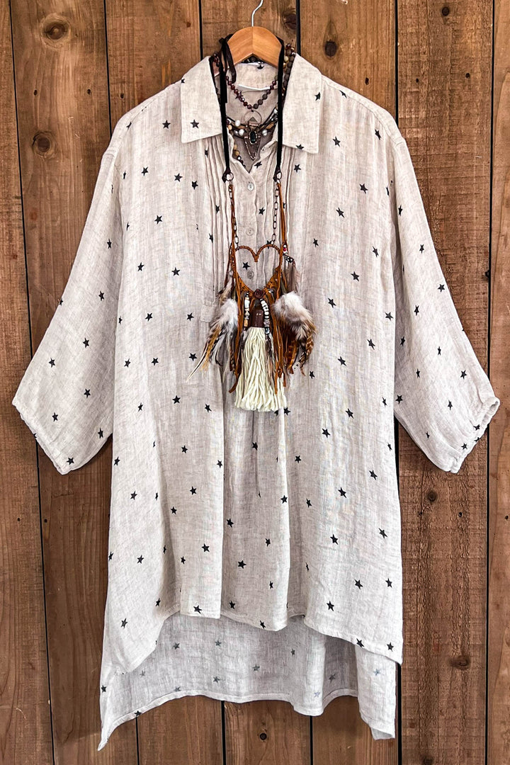 Endless Stars 100% Natural Linen Dress/Tunic