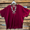 14 - 24 Size - Burgundy Satin Top ------Sale