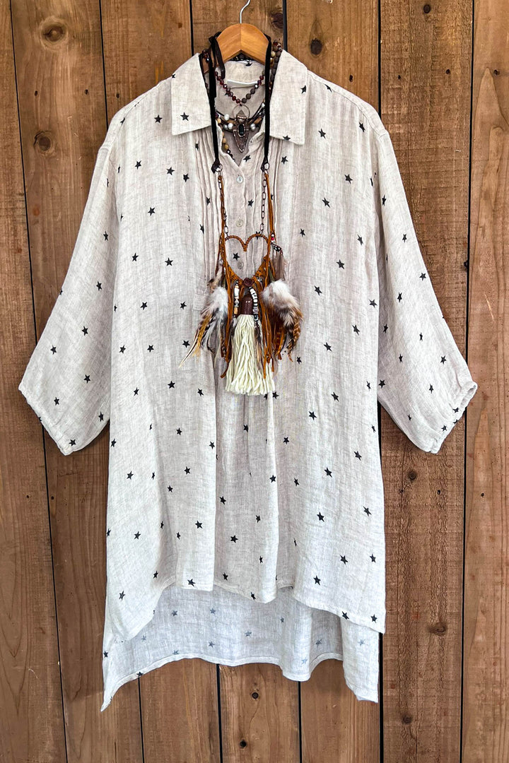 Endless Stars 100% Natural Linen Dress/Tunic