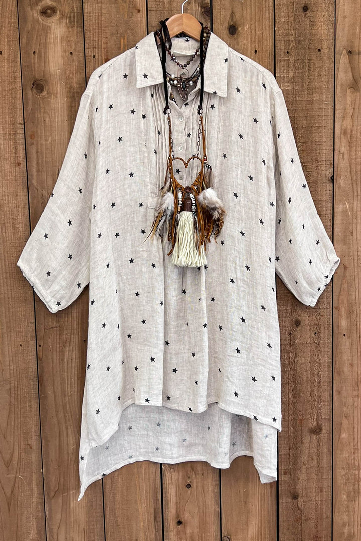 Endless Stars 100% Natural Linen Dress/Tunic