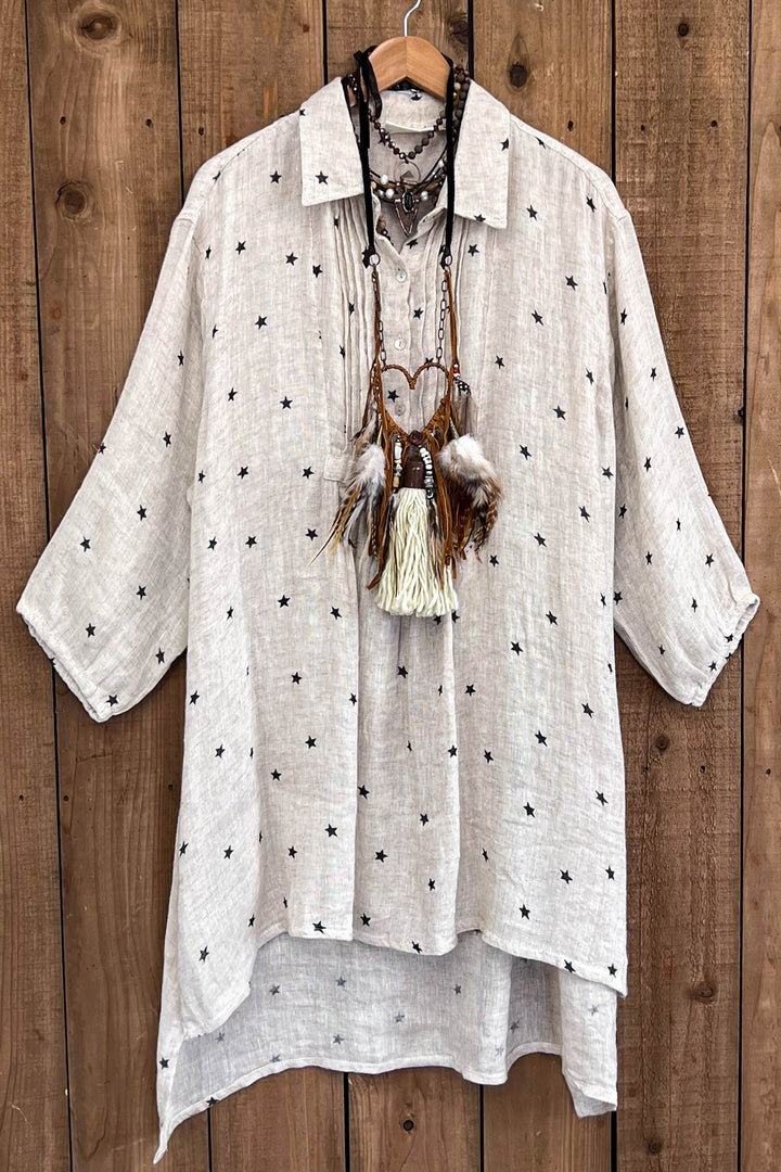 Endless Stars 100% Natural Linen Dress/Tunic