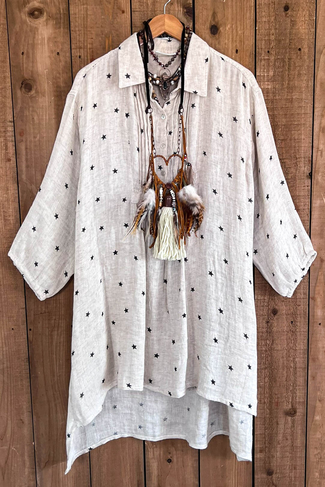 Endless Stars 100% Natural Linen Dress/Tunic