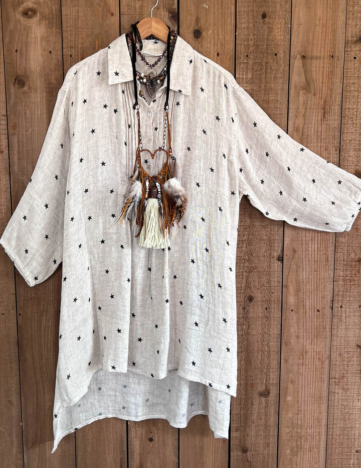 Endless Stars 100% Natural Linen Dress/Tunic