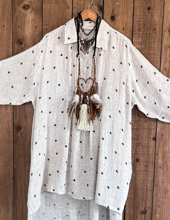 Endless Stars 100% Natural Linen Dress/Tunic