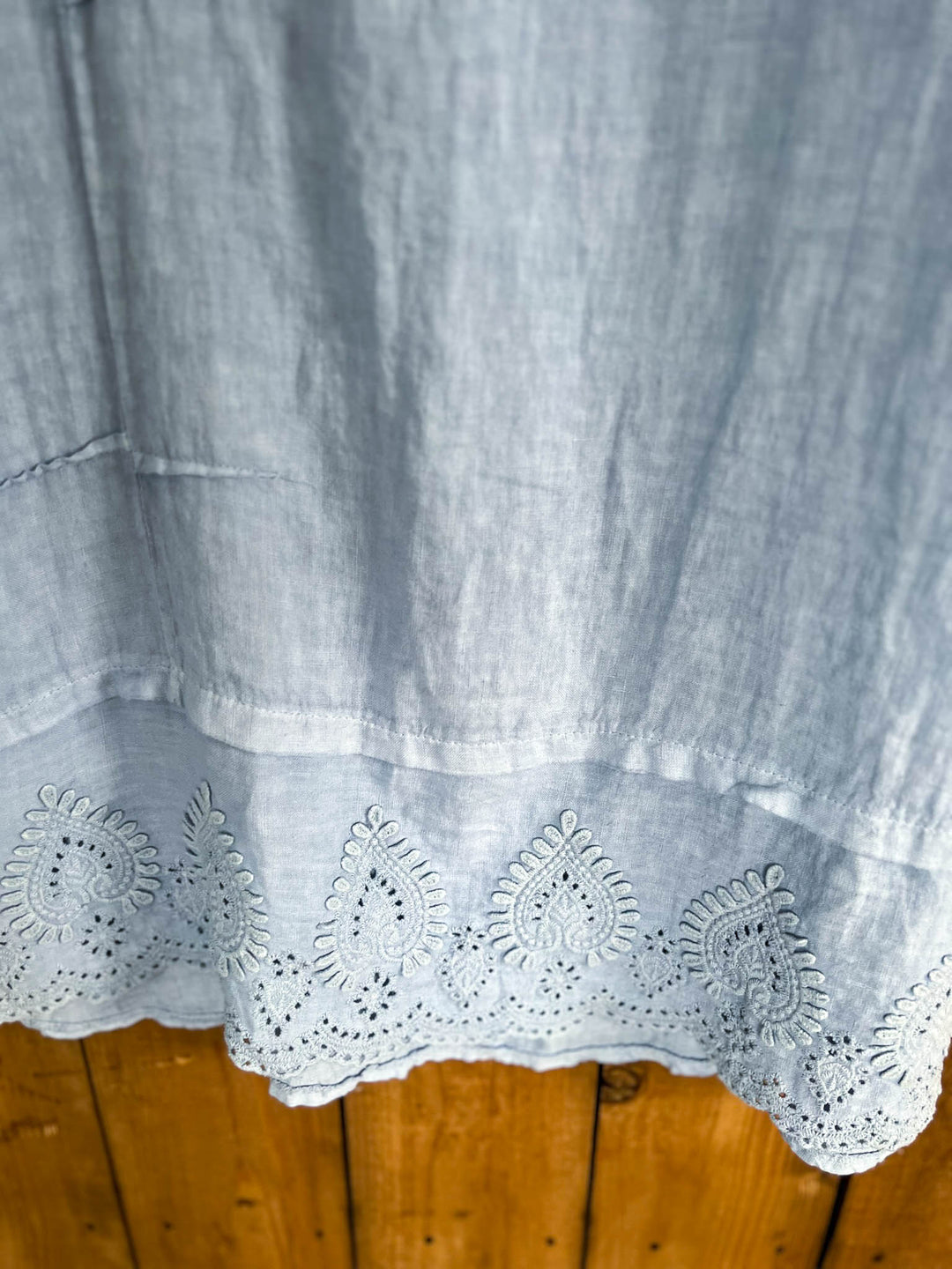 Just That Easy Comfy Style Linen Fabric Long Tunic Dress - Made in Italy