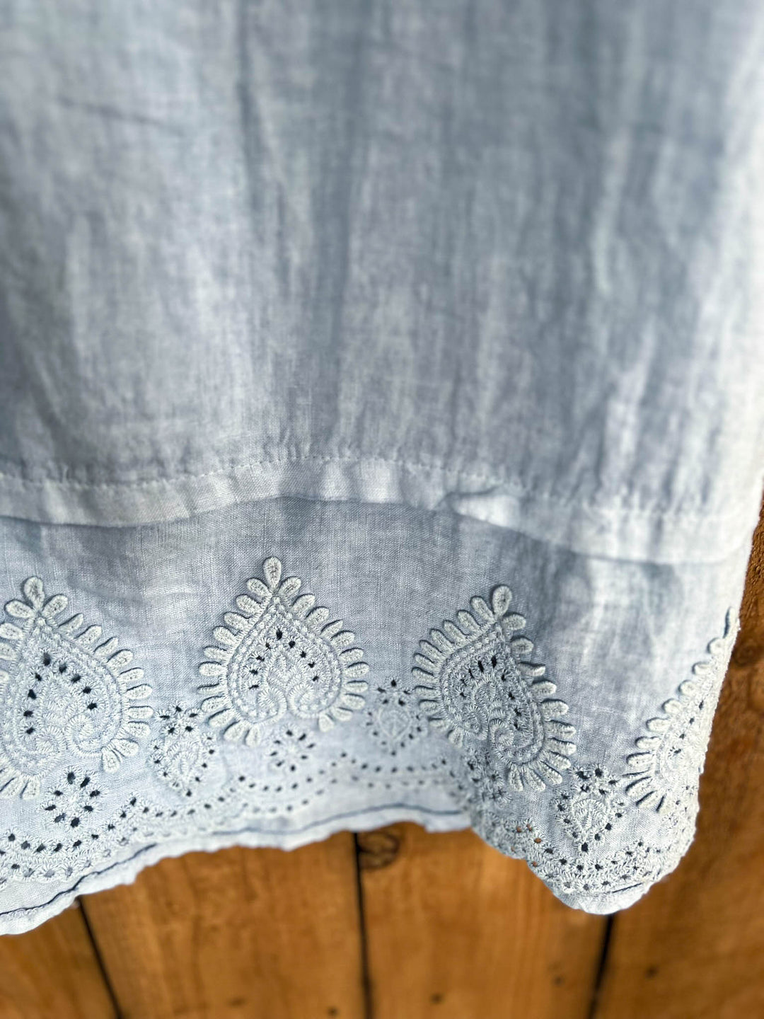 Just That Easy Comfy Style Linen Fabric Long Tunic Dress - Made in Italy