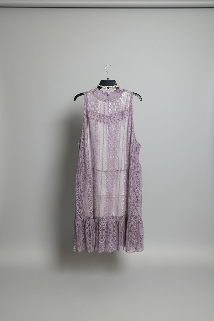 DARLING GRACEFUL WAYS LAVENDER TIMELESS LACE VEST