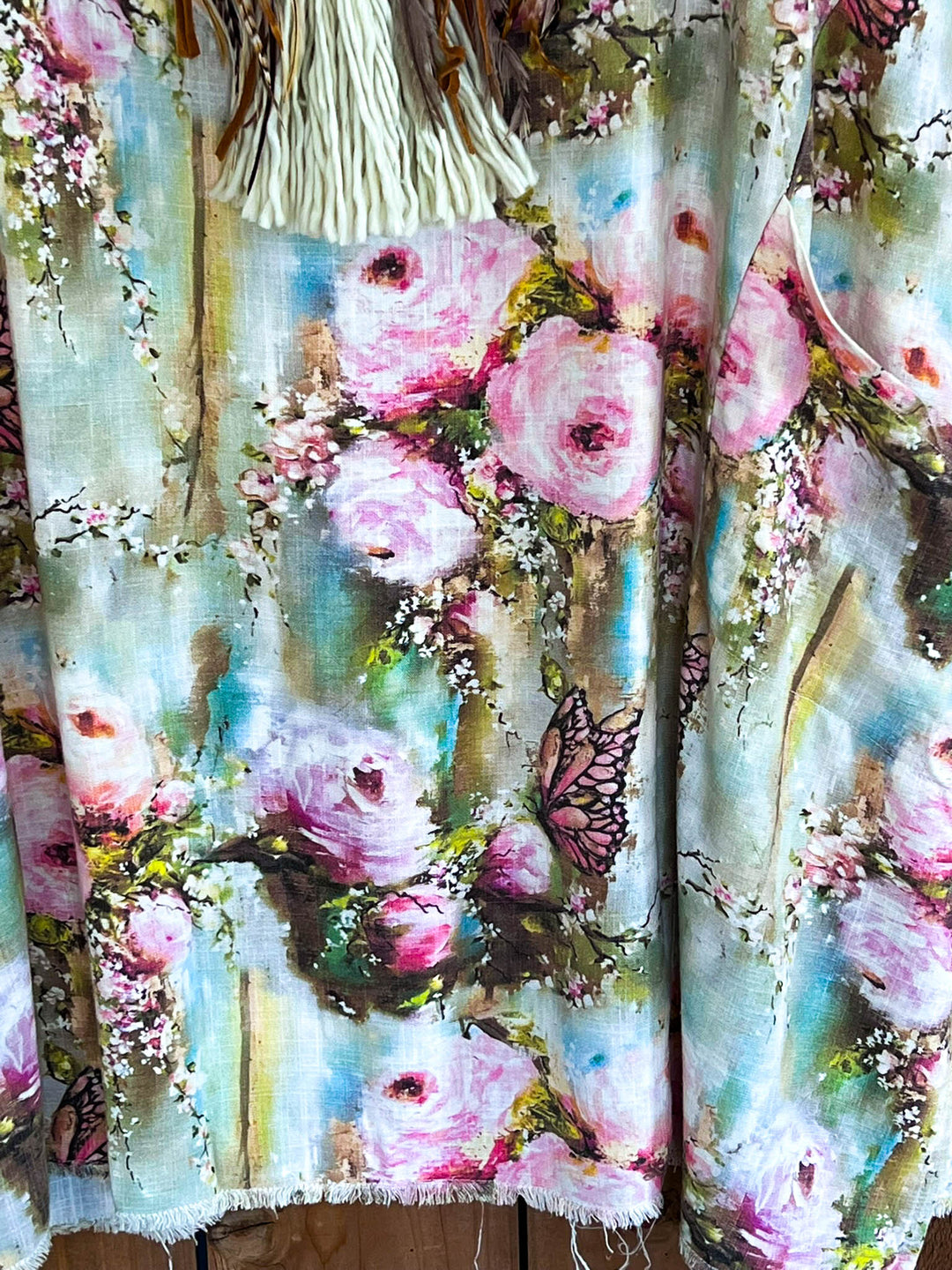 Linen Flora Harmony Vintage Shabby Dress
