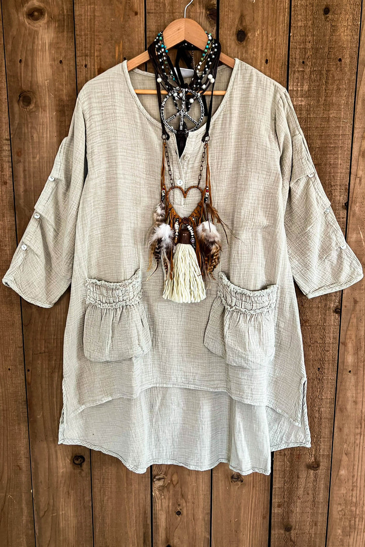 Easy Weekend 1OO% Cotton Tunic - Natural