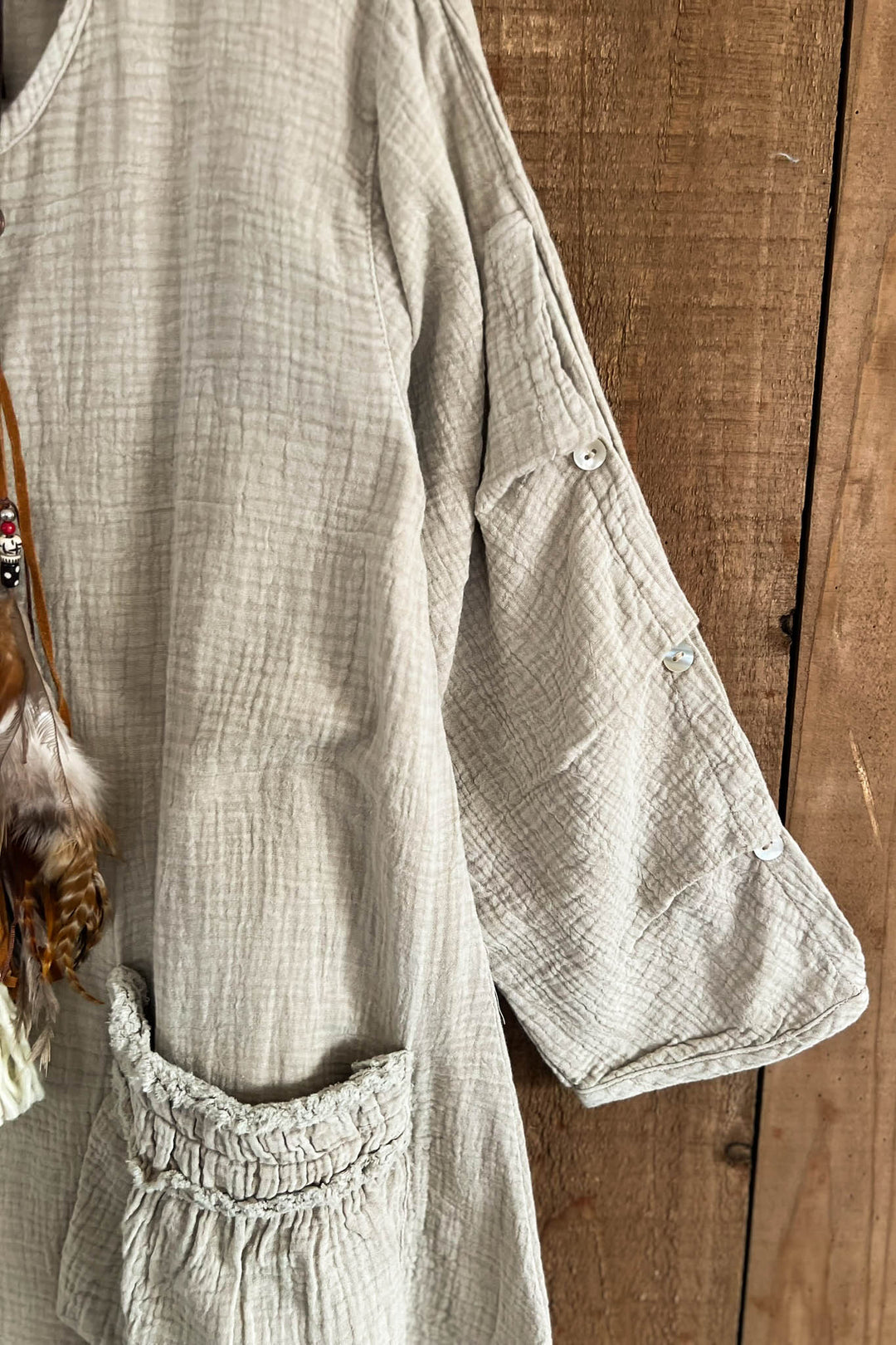 Easy Weekend 1OO% Cotton Tunic - Natural