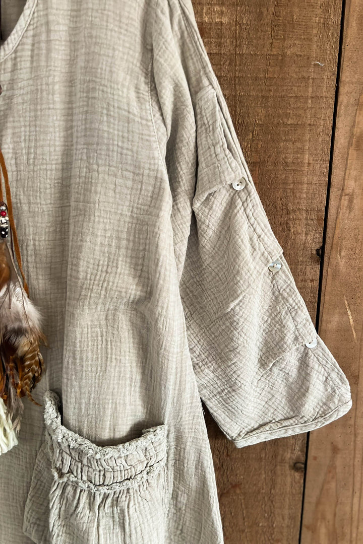 Easy Weekend 1OO% Cotton Tunic - Natural