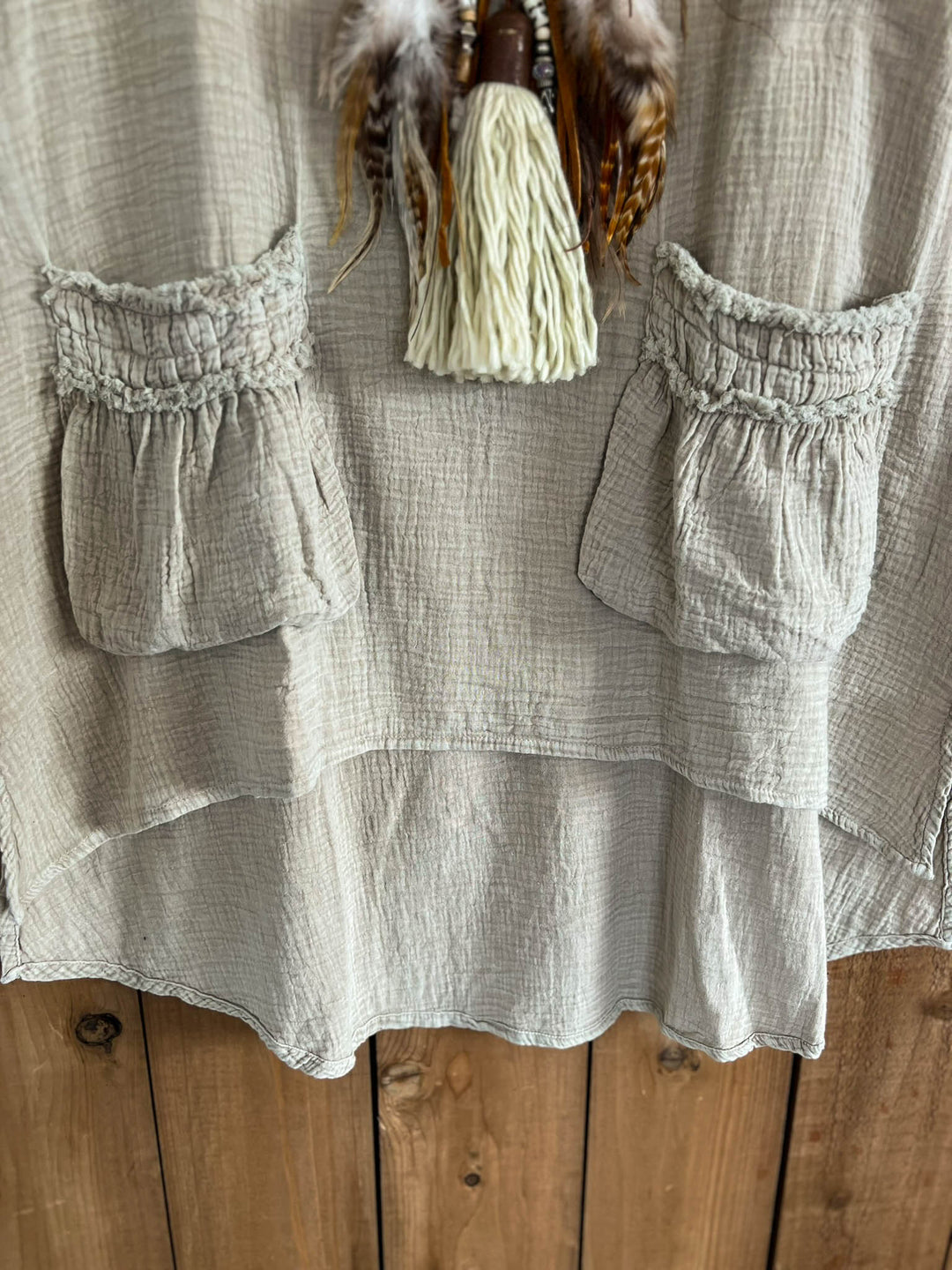 Easy Weekend 1OO% Cotton Tunic - Natural