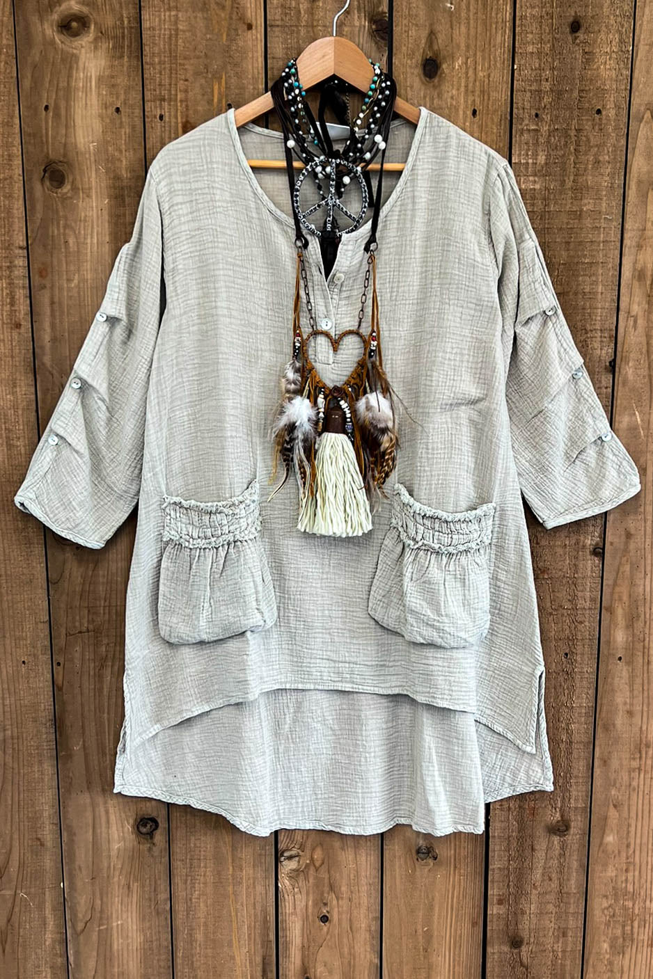 Easy Weekend 1OO% Cotton Tunic - Natural
