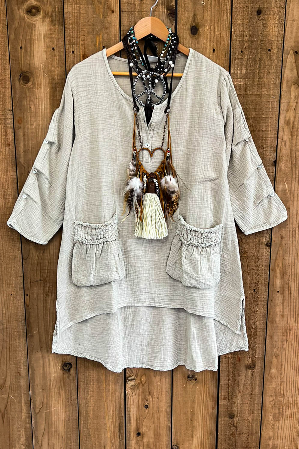 Easy Weekend 1OO% Cotton Tunic - Natural