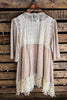 GRACEFUL DARLING  VINTAGE INSPIRED LACE CARDIGAN IN BEIGE
