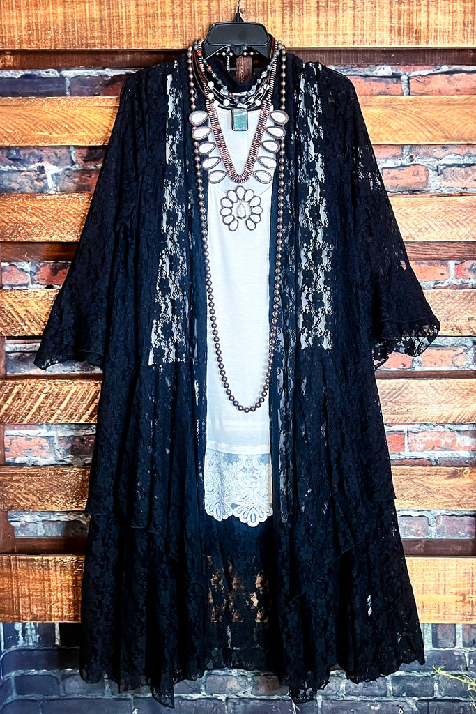 A Love Like No Other Vintage Inspired Black Lace Jacket Cardigan