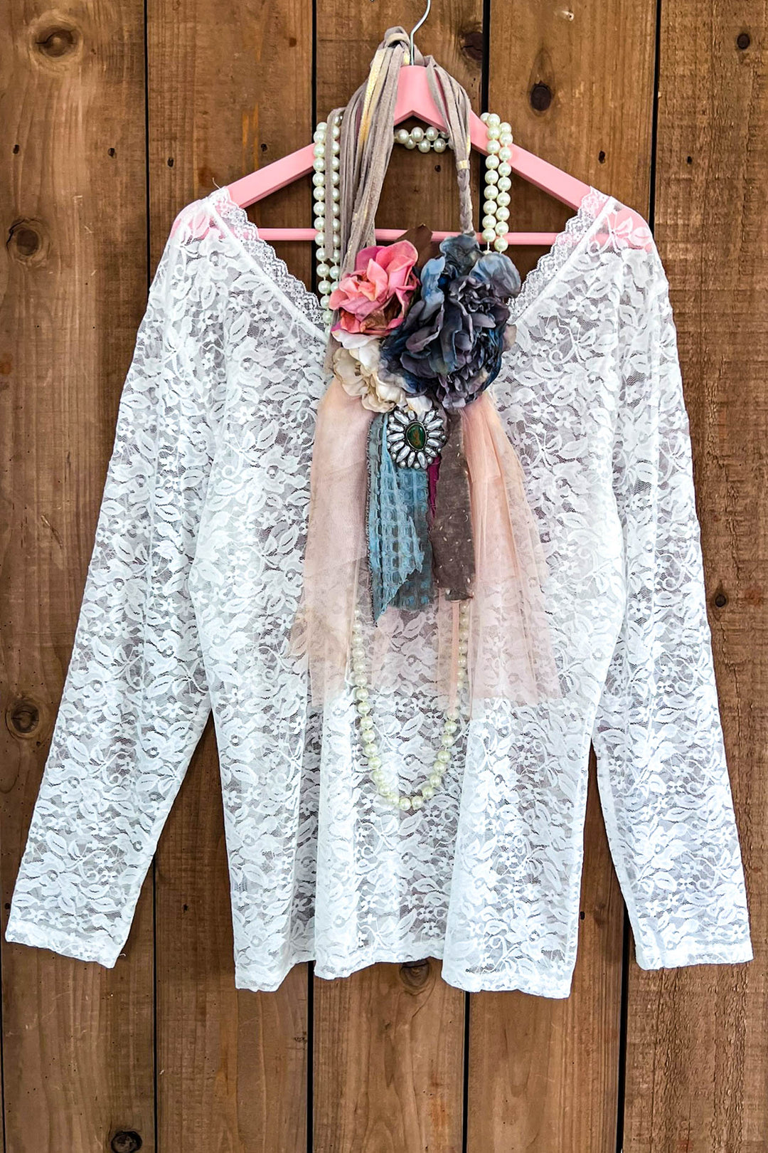 Sweet Vintage Essentials Lace Top - White