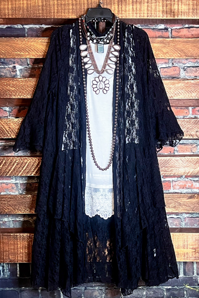 A Love Like No Other Vintage Inspired Black Lace Jacket Cardigan