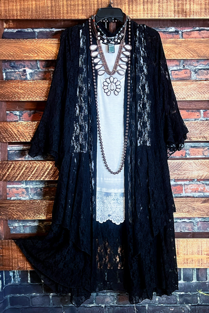 A Love Like No Other Vintage Inspired Black Lace Jacket Cardigan