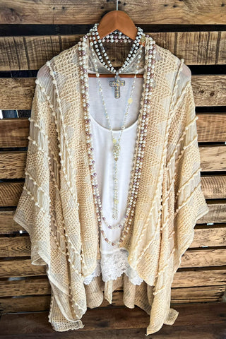 ENJOY THE JOURNEY BOHO KIMONO IN NAVY