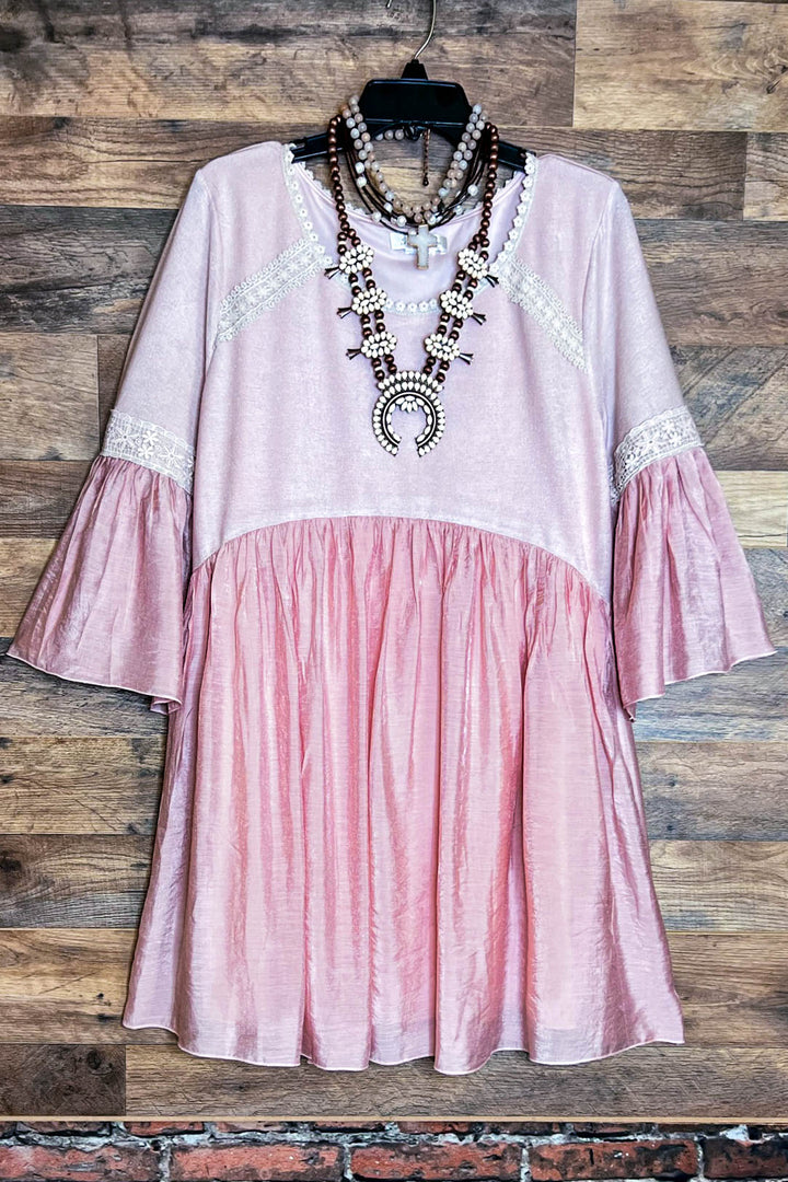 14-22 SIZE - AS CUTE AS THEY COME EMBELLISHED PEACH TUNIC --------SALE