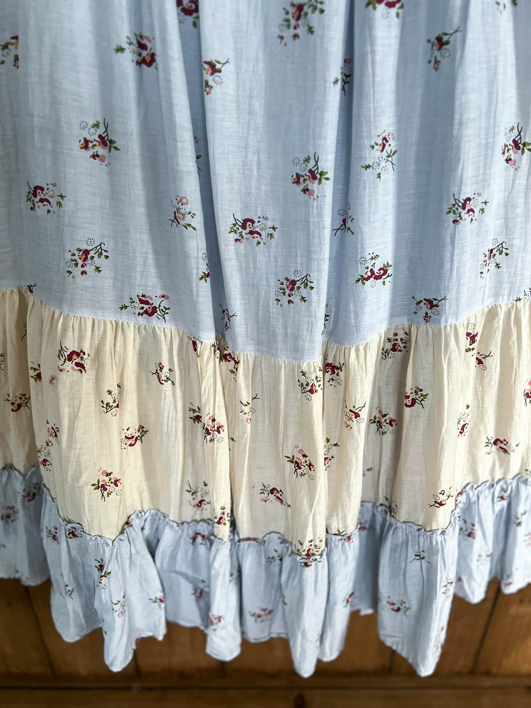 Afternoon Garden Views Dress - 100% Cotton Sky Blue