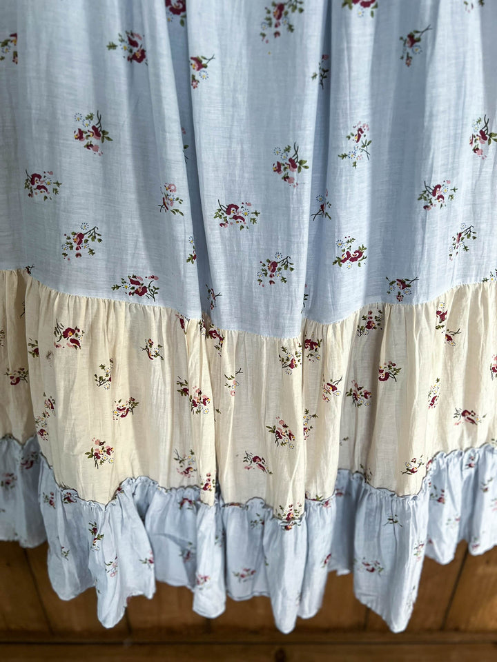 Afternoon Garden Views Dress - 100% Cotton Sky Blue