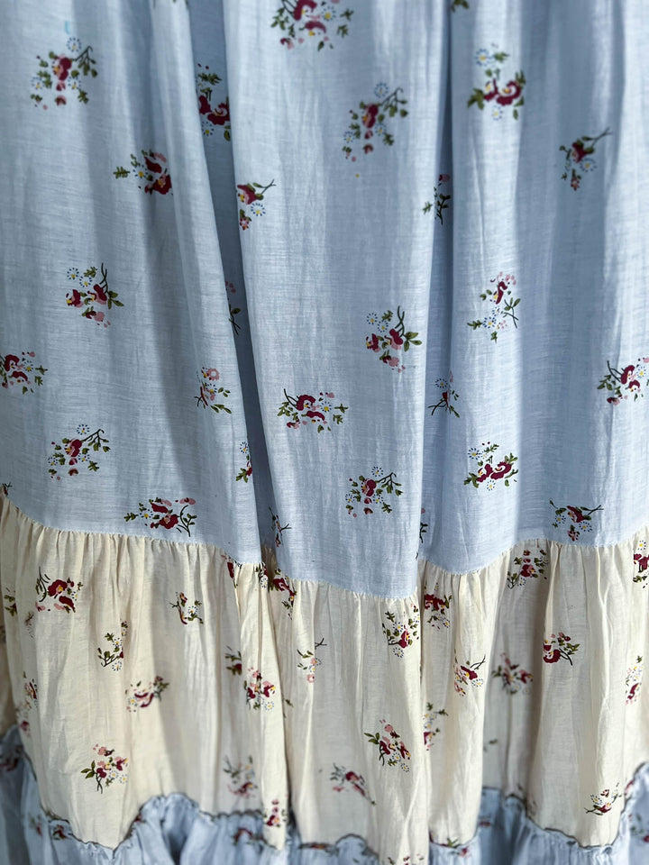 Afternoon Garden Views Dress - 100% Cotton Sky Blue