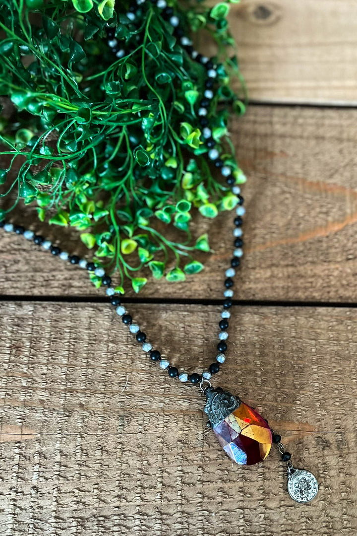 Red Renaissance Inspired Necklace