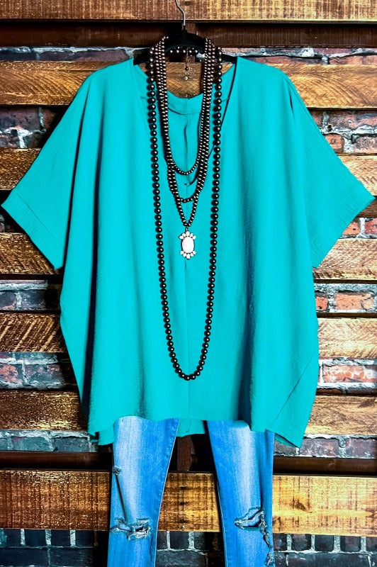 DOWNTOWN EASY LOOK TOP IN PARADISE TEAL MINT