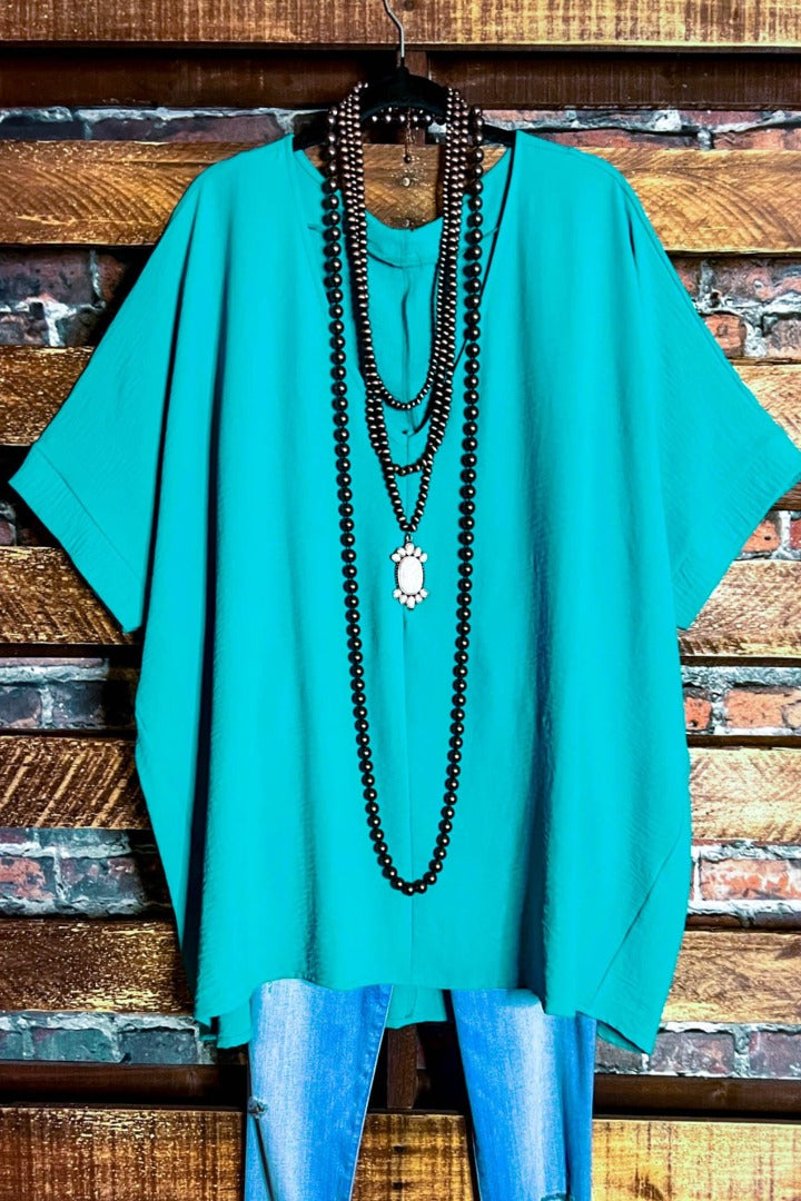 DOWNTOWN EASY LOOK TOP IN PARADISE TEAL MINT