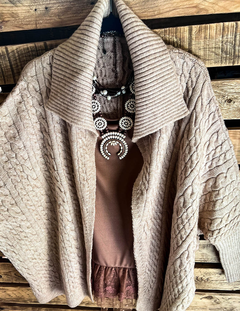 SOME KIND OF WONDERFUL COZY CARDIGAN IN BEIGE OATMEAL