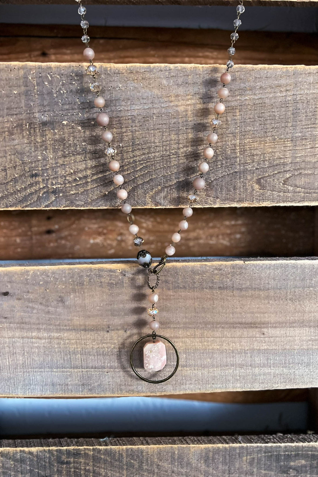 Lunar Phases Crystal Necklace