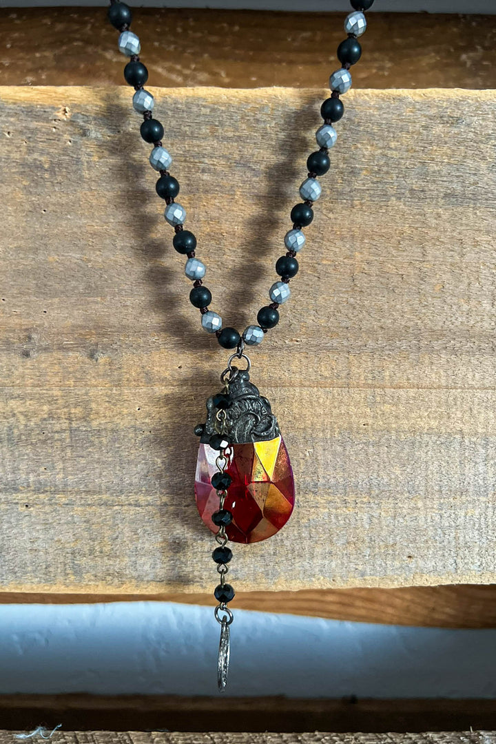Red Renaissance Inspired Necklace