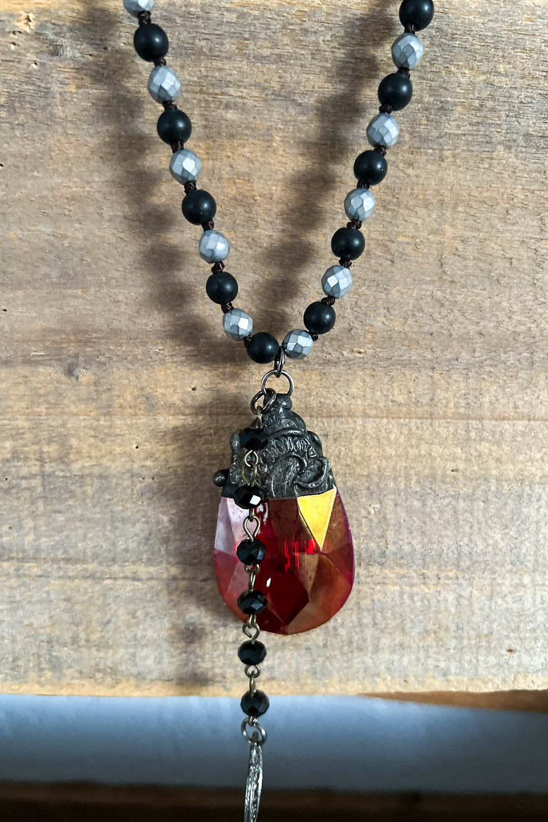 Red Renaissance Inspired Necklace