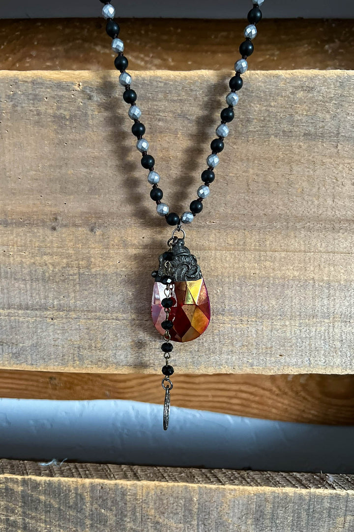 Red Renaissance Inspired Necklace