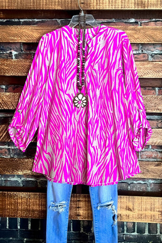 COMFY NO WORRIES OVERSIZED BABYDOLL TUNIC IN TIE DYE PINK & GRAY