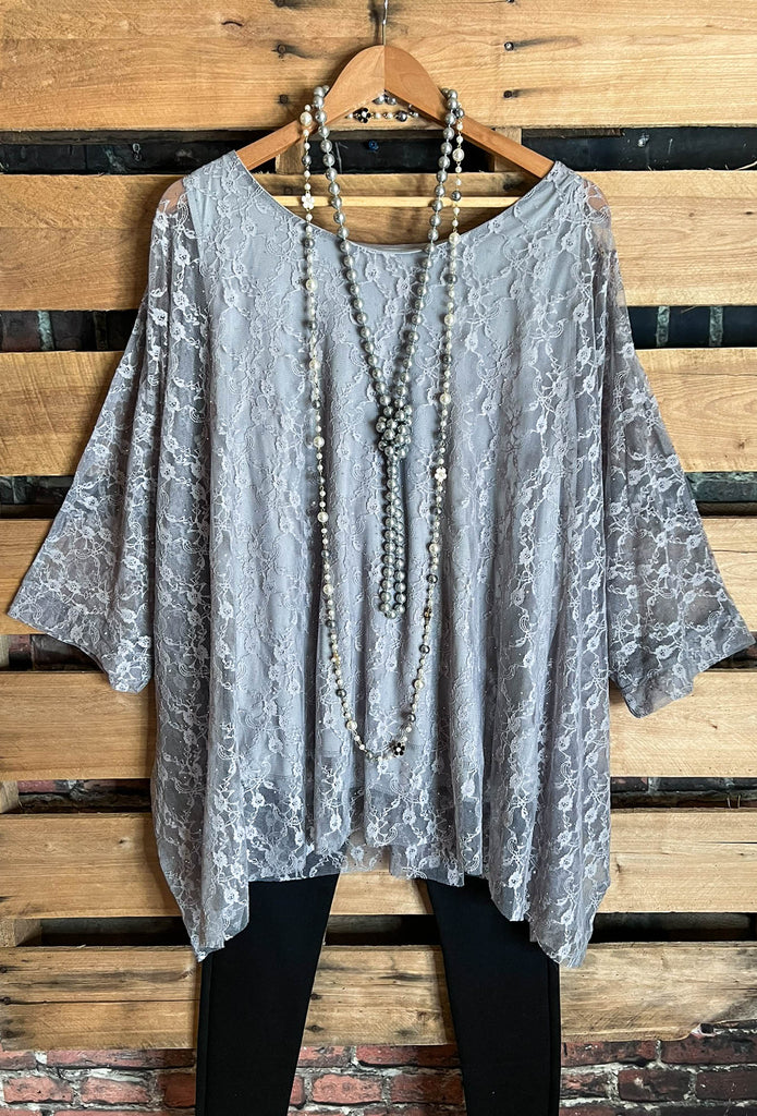 MY FANCY & FAB TIMELESS TUNIC IN GRAY