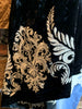 TIMELESS BEAUTY LUX VELVET EMBROIDERED KIMONO IN BLACK
