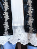 TIMELESS BEAUTY LUX VELVET EMBROIDERED KIMONO IN BLACK