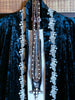 TIMELESS BEAUTY LUX VELVET EMBROIDERED KIMONO IN BLACK