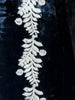 TIMELESS BEAUTY LUX VELVET EMBROIDERED KIMONO IN BLACK
