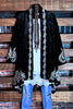 TIMELESS BEAUTY LUX VELVET EMBROIDERED KIMONO IN BLACK