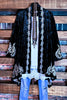 TIMELESS BEAUTY LUX VELVET EMBROIDERED KIMONO IN BLACK