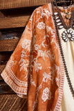 Le Bohemian Magic Dance Tie Dye & Embroidered Kimono in Beige & Rust