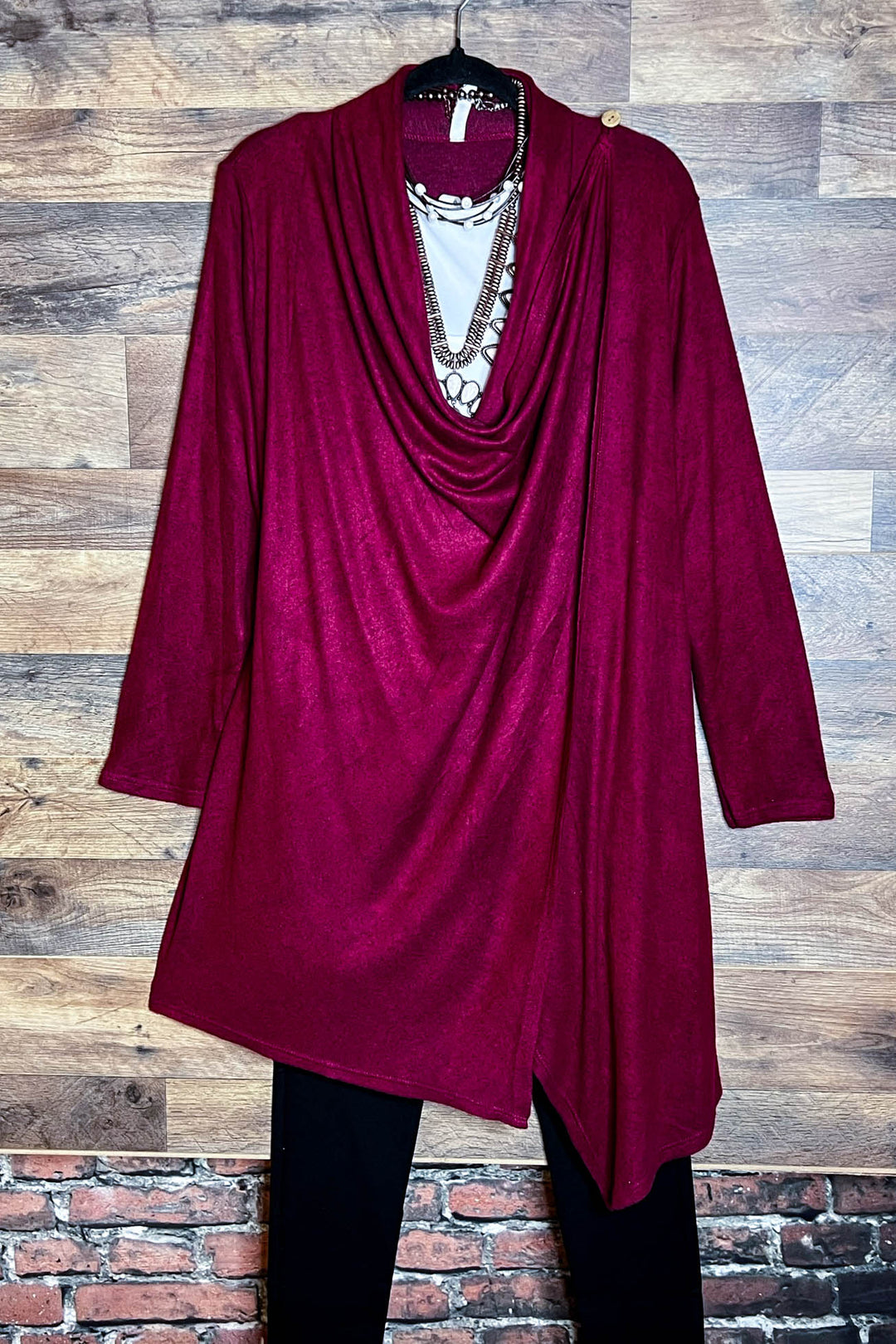 14-24 SIZE - JUST LIKE THAT A CARDIGAN SWEATER BURGUNDY-------SALE