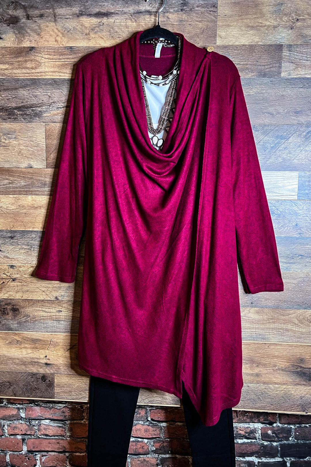 14-24 SIZE - JUST LIKE THAT A CARDIGAN SWEATER BURGUNDY-------SALE