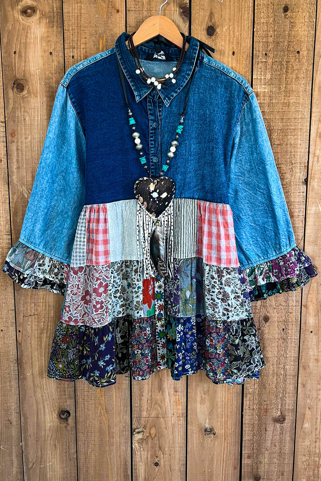 Willow Sky Top Patchwork Multi-Color