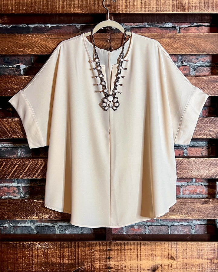 GOING OUT IN THE CITY BEIGE TUNIC