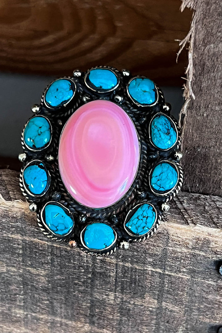 Forever Timeless Turquoise Handmade Ring German Silver